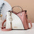 Women's Medium Autumn&winter Pu Leather Color Block Business Ornament Square Zipper Buckle Handbag