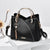 Women's Medium Autumn&winter Pu Leather Color Block Business Ornament Square Zipper Buckle Handbag