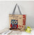 Women's Medium Canvas Animal Vacation Square Zipper Tote Bag