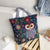 Women's Medium Canvas Animal Vacation Square Zipper Tote Bag