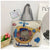 Women's Medium Canvas Animal Vacation Square Zipper Tote Bag