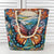 Women's Medium Canvas Butterfly Basic Classic Style Square Zipper Shoulder Bag