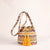 Women's Medium Canvas Geometric Ethnic Style Bucket Open Bucket Bag