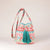 Women's Medium Canvas Geometric Ethnic Style Bucket Open Bucket Bag