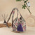 Women's Medium Canvas Geometric Ethnic Style Bucket Open Bucket Bag