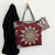 Women's Medium Canvas Geometric Vacation Ethnic Style Zipper Canvas Bag