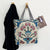 Women's Medium Canvas Geometric Vacation Ethnic Style Zipper Canvas Bag