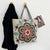 Women's Medium Canvas Geometric Vacation Ethnic Style Zipper Canvas Bag