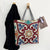 Women's Medium Canvas Geometric Vacation Ethnic Style Zipper Canvas Bag