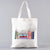 Women's Medium Canvas Human Letter Basic Classic Style Square Open Canvas Bag