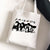 Women's Medium Canvas Human Letter Basic Square Open Canvas Bag