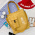 Women's Medium Canvas Letter Solid Color Basic Zipper Canvas Bag