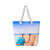 Women's Medium Canvas Ocean Vacation Beach Zipper Beach Bag