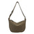 Women's Medium Canvas Solid Color Basic Classic Style Dumpling Shape Zipper Crossbody Bag