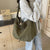 Women's Medium Canvas Solid Color Preppy Style Square Zipper Tote Bag