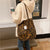 Women's Medium Corduroy Flower Cute Magnetic Buckle Handbag