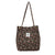 Women's Medium Corduroy Flower Cute Magnetic Buckle Handbag