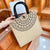 Women's Medium Cotton And Linen Letter Classic Style Open Handbag