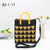 Women's Medium Cotton Plaid Waves Heart Shape Cute Basic Square Open Square Bag