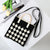 Women's Medium Cotton Plaid Waves Heart Shape Cute Basic Square Open Square Bag