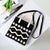 Women's Medium Cotton Plaid Waves Heart Shape Cute Basic Square Open Square Bag