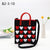 Women's Medium Cotton Plaid Waves Heart Shape Cute Basic Square Open Square Bag