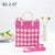 Women's Medium Cotton Plaid Waves Heart Shape Cute Basic Square Open Square Bag