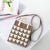 Women's Medium Cotton Plaid Waves Heart Shape Cute Basic Square Open Square Bag