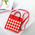 Women's Medium Cotton Plaid Waves Heart Shape Cute Basic Square Open Square Bag