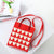 Women's Medium Cotton Plaid Waves Heart Shape Cute Basic Square Open Square Bag