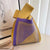 Women's Medium Knit Letter Heart Shape Flower Cute Square Open Square Bag