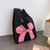 Women's Medium Knit Letter Heart Shape Flower Cute Square Open Square Bag