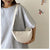 Women's Medium Knitted Fabric Solid Color Basic Classic Style Zipper Crossbody Bag