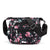 Women's Medium Nylon Flower Basic Zipper Shoulder Bag