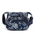 Women's Medium Nylon Flower Basic Zipper Shoulder Bag