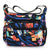 Women's Medium Nylon Flower Basic Zipper Shoulder Bag