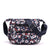 Women's Medium Nylon Flower Basic Zipper Shoulder Bag