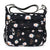 Women's Medium Nylon Flower Basic Zipper Shoulder Bag