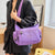 Women's Medium Nylon Solid Color Classic Style Dumpling Shape Zipper Shoulder Bag