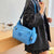 Women's Medium Nylon Solid Color Classic Style Dumpling Shape Zipper Shoulder Bag