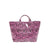 Women's Medium PVC Leopard Streetwear Bucket Open Tote Bag