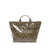 Women's Medium PVC Leopard Streetwear Bucket Open Tote Bag