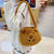 Women's Medium Plush Animal Cartoon Cute Zipper Crossbody Bag