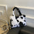 Women's Medium Plush Color Block Streetwear Square Magnetic Buckle Handbag