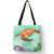 Women's Medium Polyester Animal Vacation Beach Square Open Tote Bag