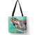 Women's Medium Polyester Animal Vacation Beach Square Open Tote Bag