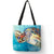 Women's Medium Polyester Animal Vacation Beach Square Open Tote Bag