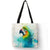 Women's Medium Polyester Bird Basic Square Open Shopping Bags