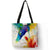 Women's Medium Polyester Bird Basic Square Open Shopping Bags