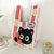 Women's Medium Polyester Cat Cute Basic Open Bucket Bag